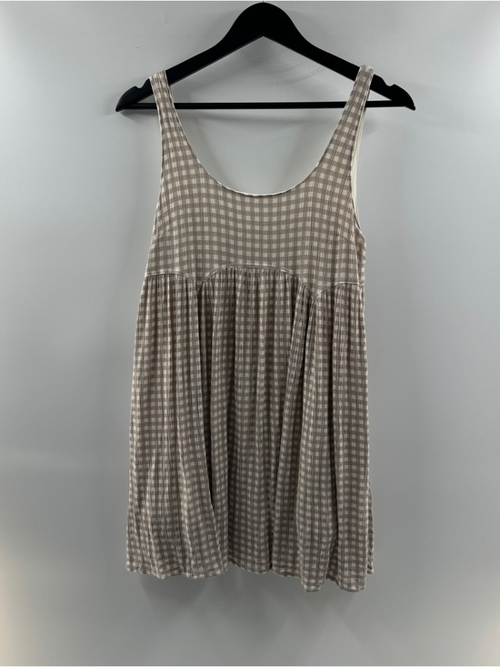 Dresses & Skirts - Beige Cream Gingham Dress – Women’s Small